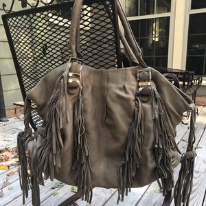 Leather Hype Fringe Bag